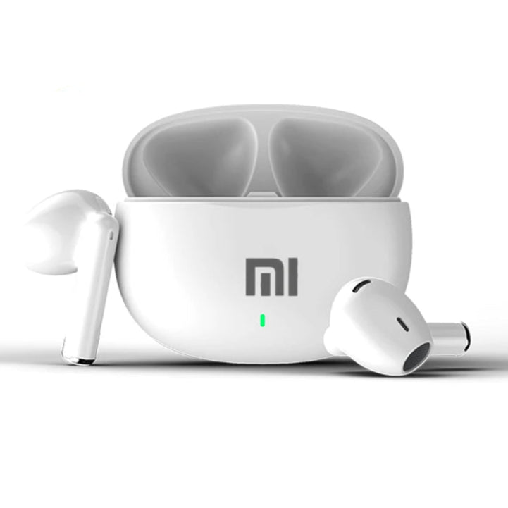 Auriculares Bluetooth XIAOMI TWS AP09 brancos com caixa de carregamento e design ergonómico Auriculares Bluetooth XIAOMI TWS AP09 brancos com caixa de carregamento e design ergonómico